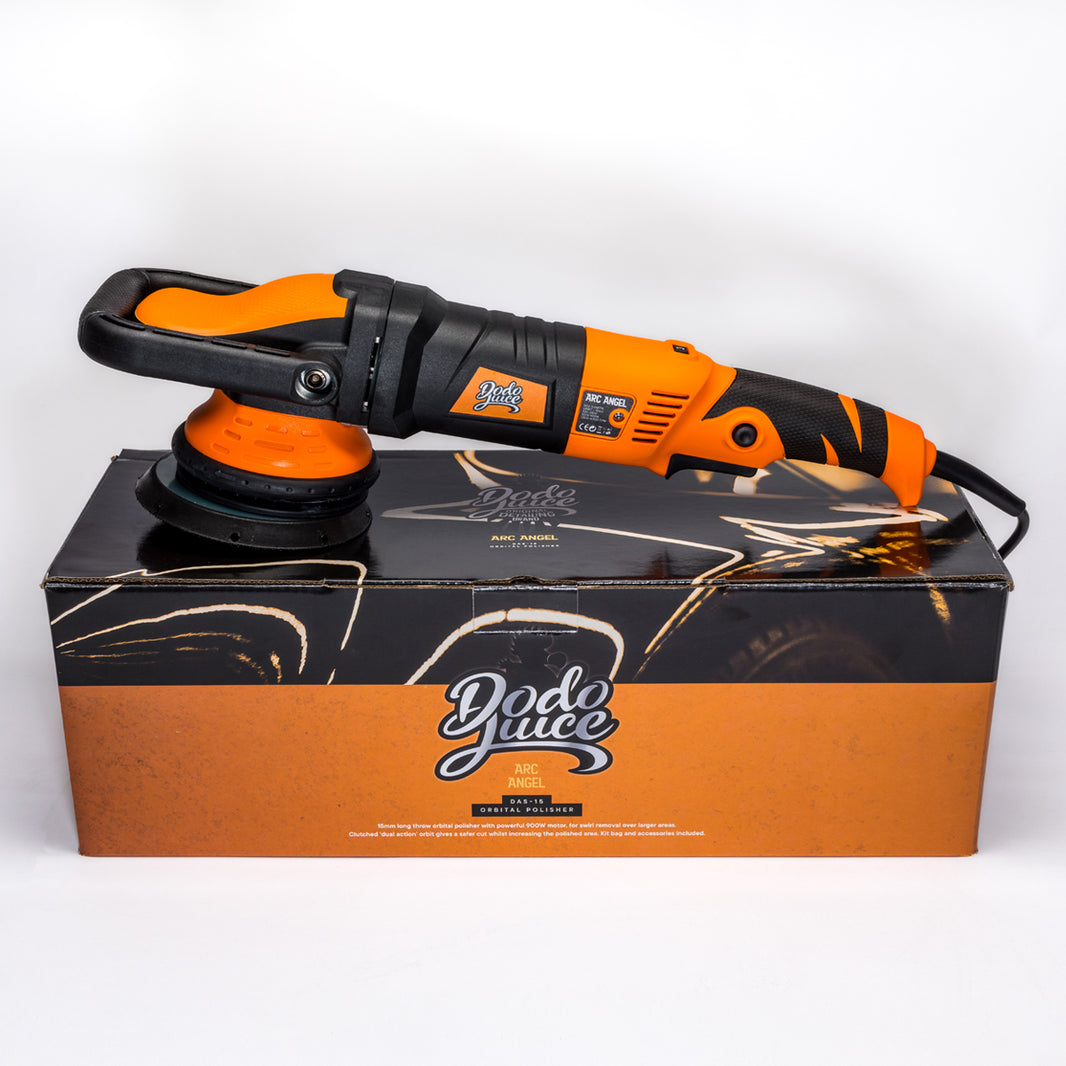 Arc Angel - DAS-15 long throw orbital machine polisher - 15mm throw, inc backing plate, bag (900W, UK plug 240V) - UNBOXED (CLEARANCE)