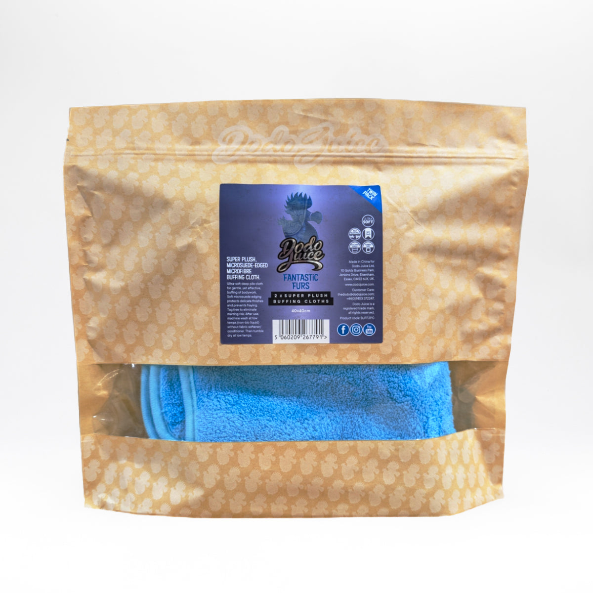 Fantastic Fur - super-plush microfibre buffing cloth 40x40cm 500gsm HS 6307109090