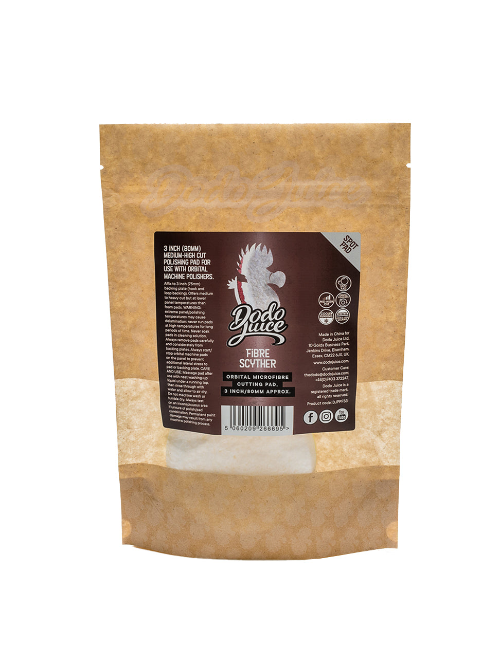 Fibre Scyther Spot Pad - Microfibre Orbital Cutting Pad 80mm (3 inch)