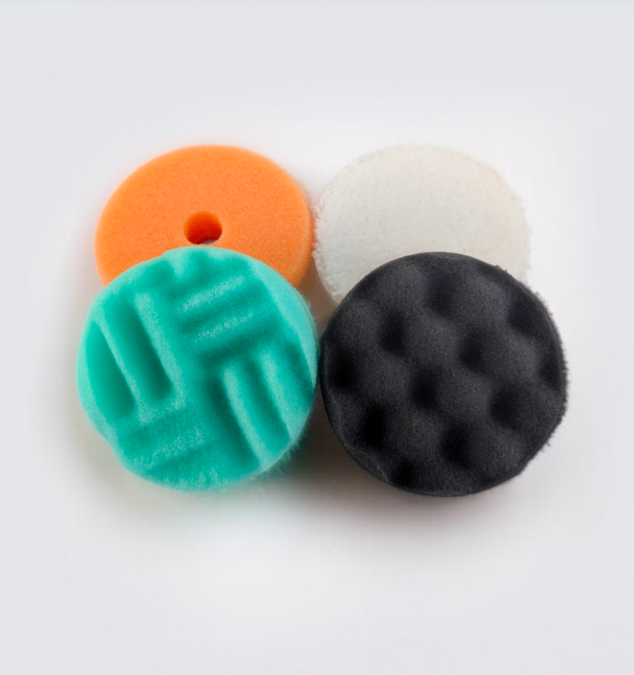 Orbital Spot Pad Selection - 4x orbital/DA machine polishing pads (fine, mid, heavy cut) - 75-90mm (2.75-3 inch)HS 8466928000