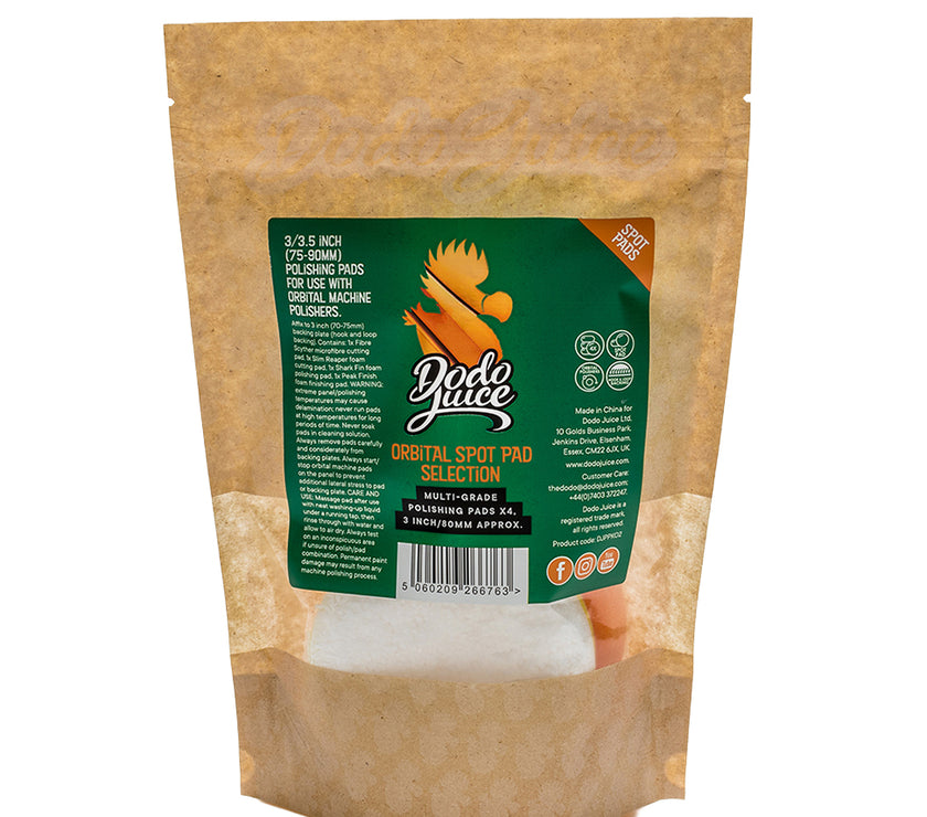 Orbital Spot Pad Selection - 4x orbital/DA machine polishing pads - 75-90mm (2.75-3 inch)