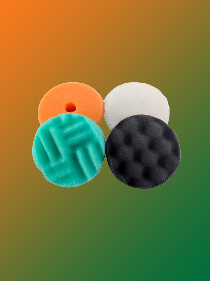 Orbital Spot Pad Selection - 4x orbital/DA machine polishing pads - 75-90mm (2.75-3 inch)