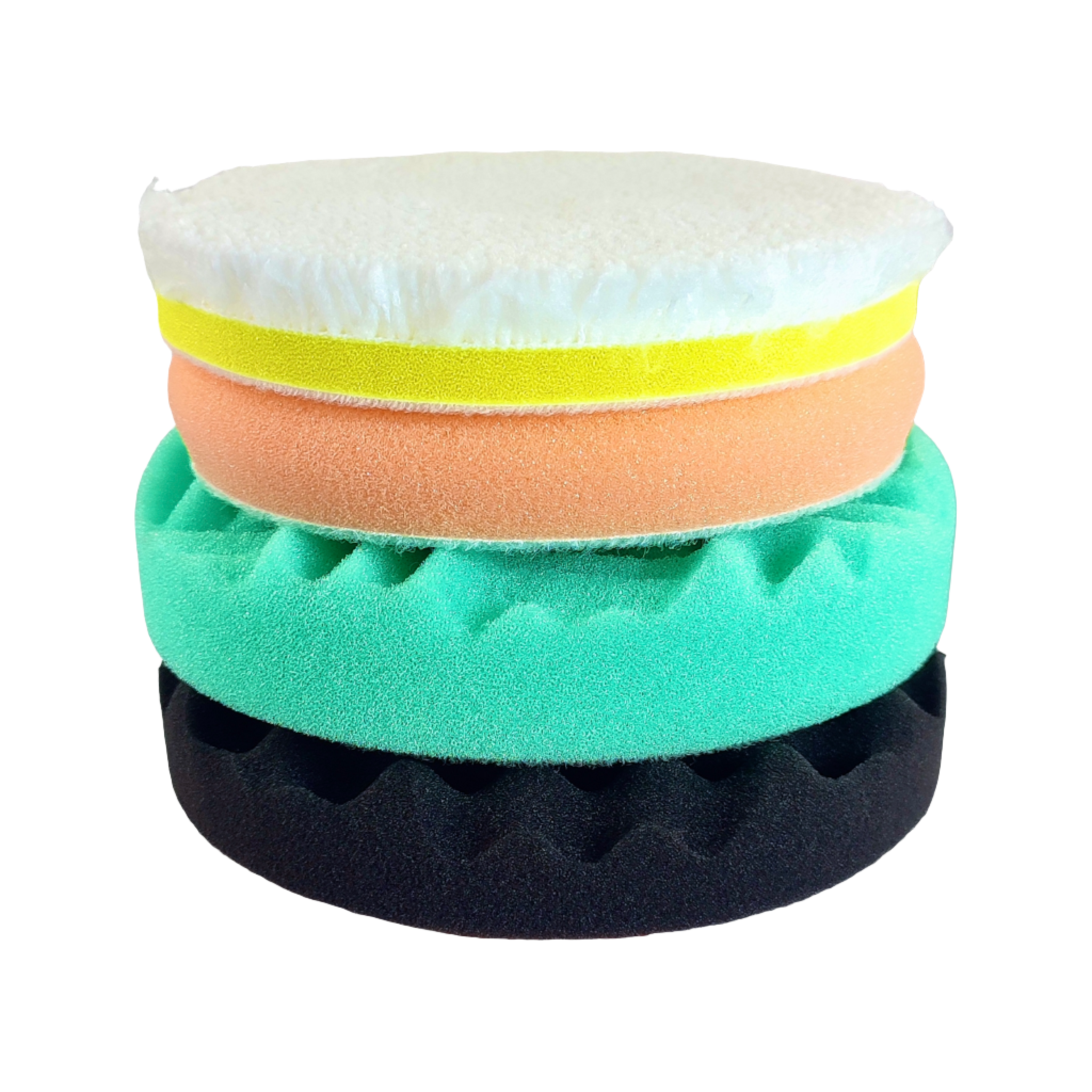 Orbital Pad Selection - 4x orbital/DA machine polishing pads (fine, mid, heavy cut) - 135-150mm (5.5-6 inch) HS 8466928000