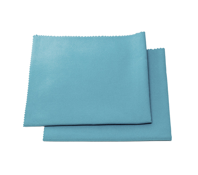 Two Suede Blues - Microsuede Buffing Cloth Twin Pack - 2 x 40x40cm