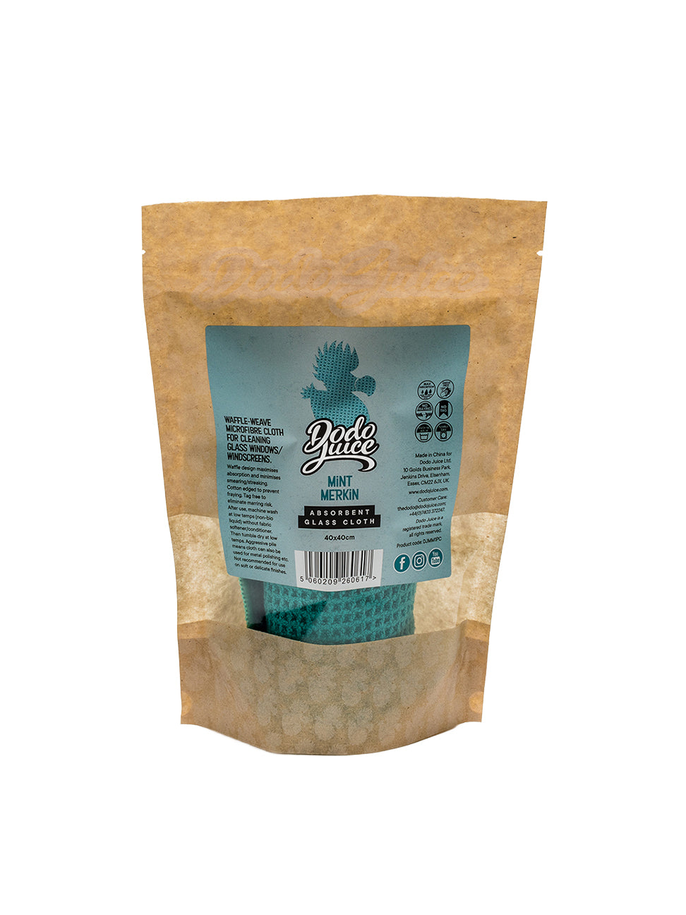 Mint Merkin - Waffle-Weave Microfibre Glass Cloth