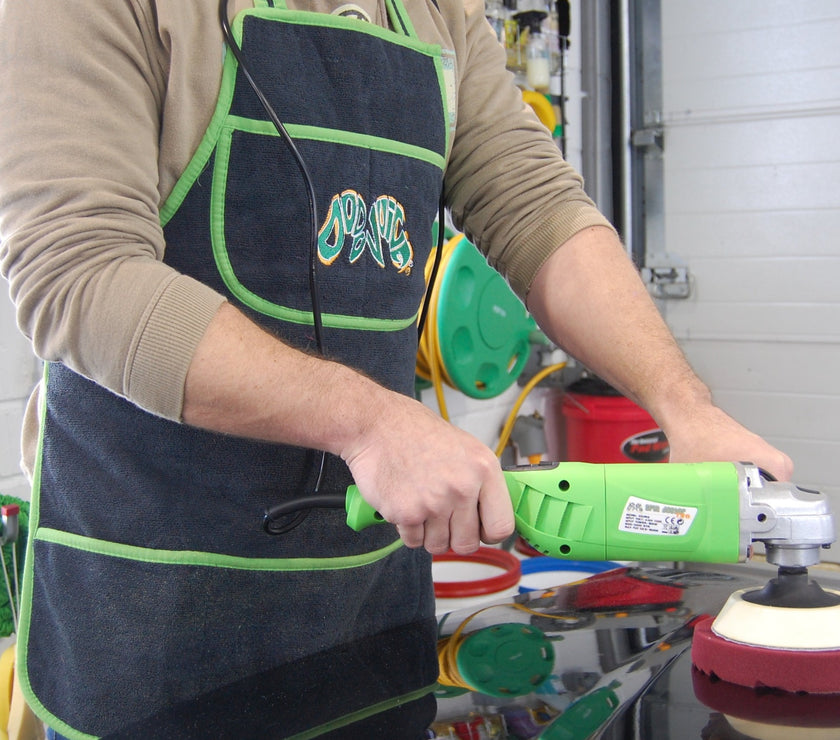 Detailing Apron -  microfibre detailing apron with machine polishing cable loop - OFFER