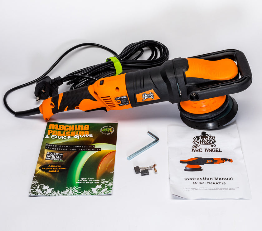 Arc Angel - DAS-15 long throw orbital machine polisher - 15mm throw, inc backing plate, bag (900W, UK plug 240V) - UNBOXED (CLEARANCE)