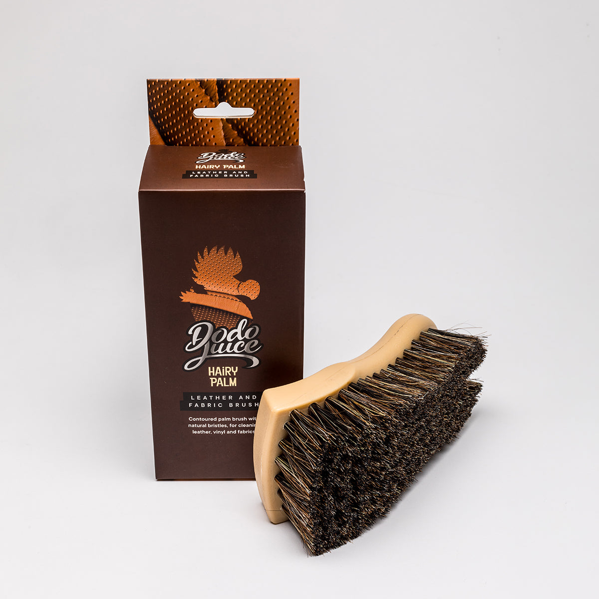 Hairy Palm - leather, vinyl and fabric/upholstery brush - natural bristles for gentler cleaning HS 9603909100