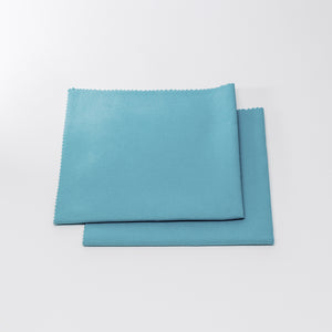 Two Suede Blues - microsuede buffing cloth twin pack - 2x 40x40cm final finish lint-free microfibre/microsuede cloths HS 6307109090