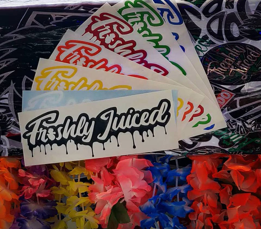 Freshly Juiced "Dripping with Freshness" Vinyl Scene Stickers