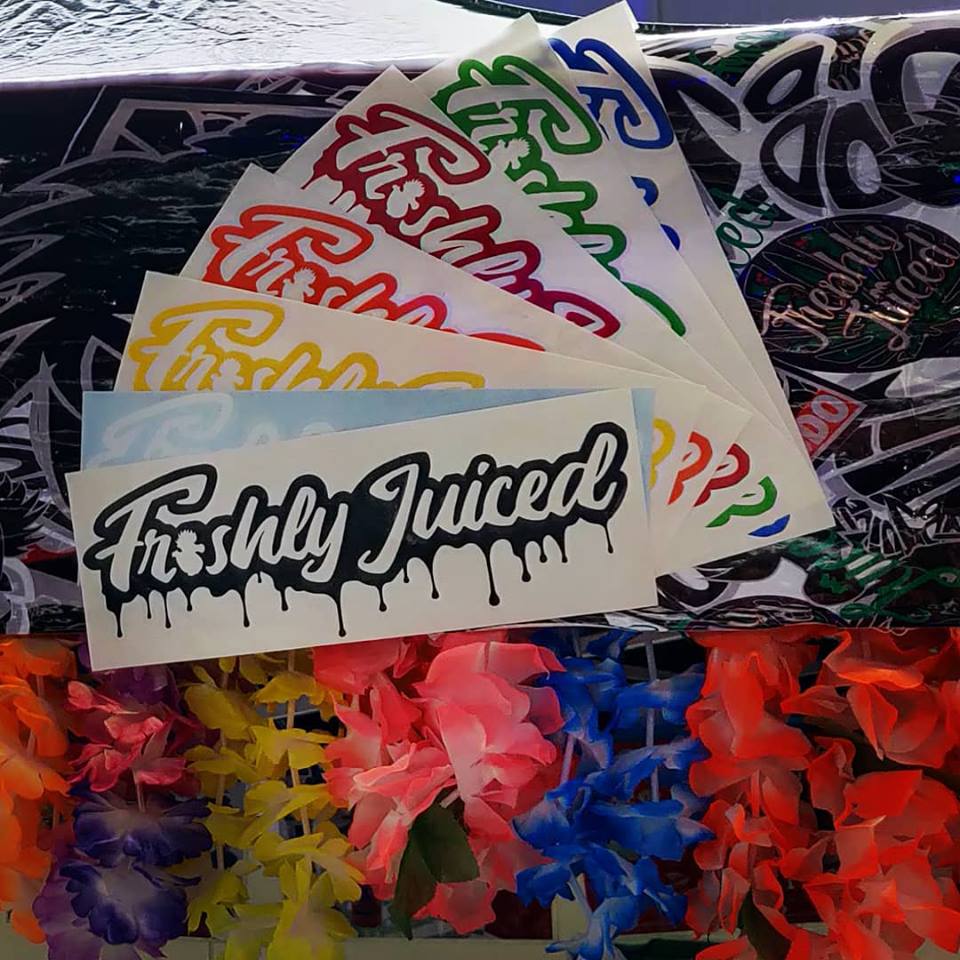 Freshly Juiced "Dripping with Freshness" Vinyl Scene Stickers