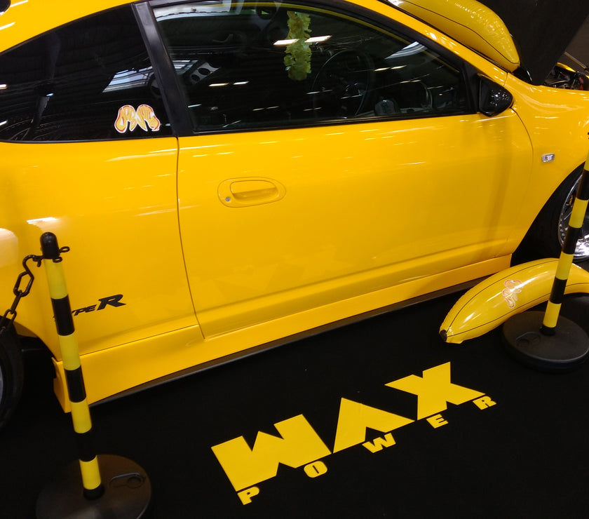 WAX POWER T-Shirt - SMALL - black with yellow print