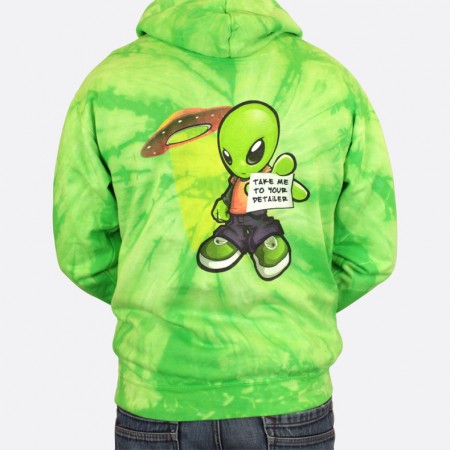 Alien Hoody - green tie-dye XL - OFFER