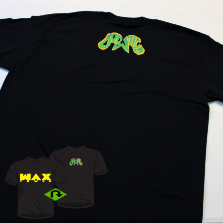 WAX POWER T-Shirt - SMALL - black with yellow print